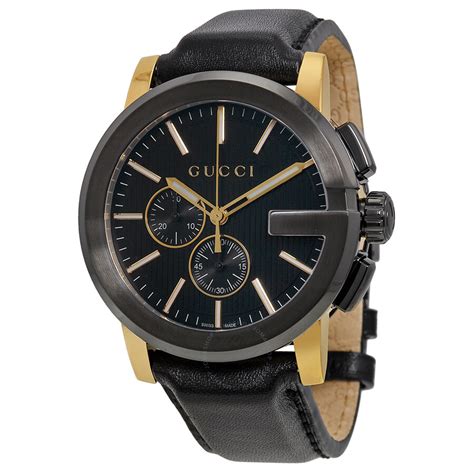 gucci g chrono watch black replica|gucci chrono for sale.